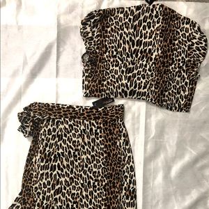NWT Trashy Diva 50’s Leopard print 2 piece outfit size S